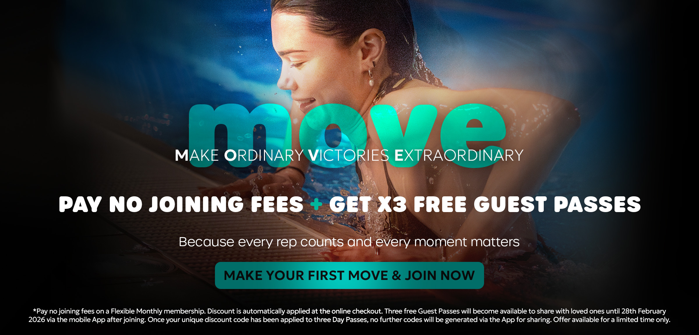PAY NO JOINING FEES  + GET X3 FREE GUEST PASSES. Because every rep counts and every moment matters.